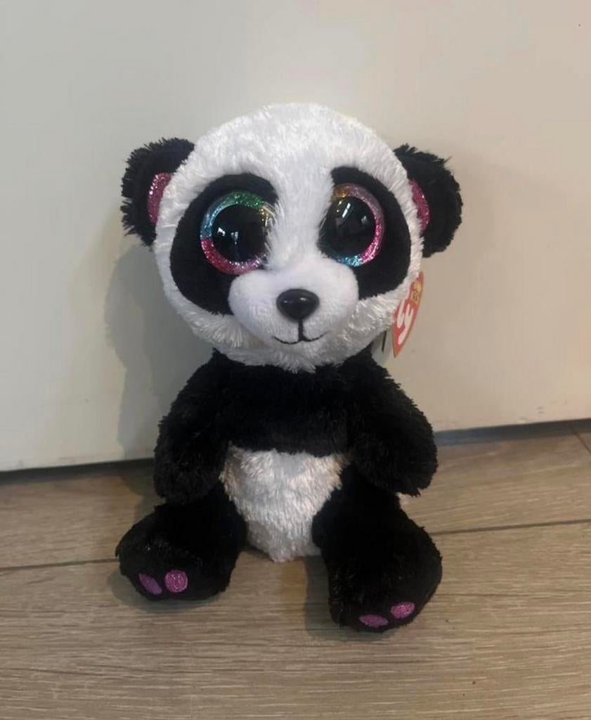Ty Beanie Boo Panda - Nieuw!, Kinderen en Baby's, Speelgoed | Knuffels en Pluche, Overige typen, Zwart, Ophalen of Verzenden, Zo goed als nieuw