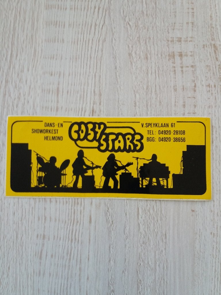sticker Dans en Showorkest COSY STARS, Ophalen of Verzenden, Zo goed als nieuw, Overige typen