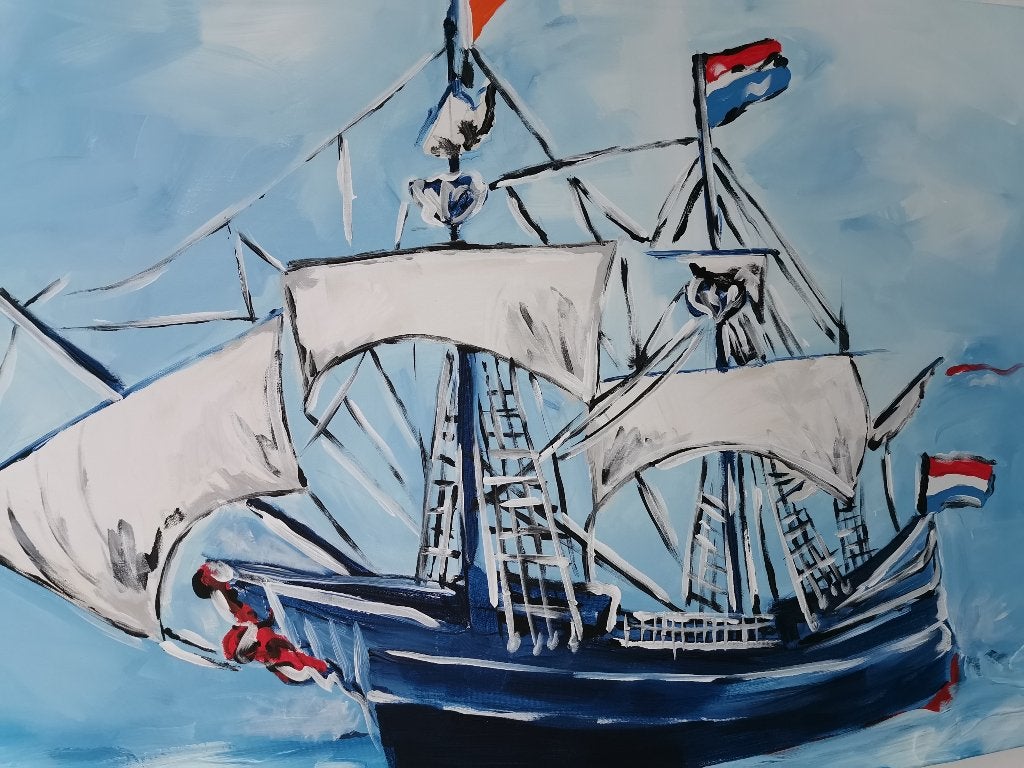 Super Koopje Rick Triest op doek, Ophalen