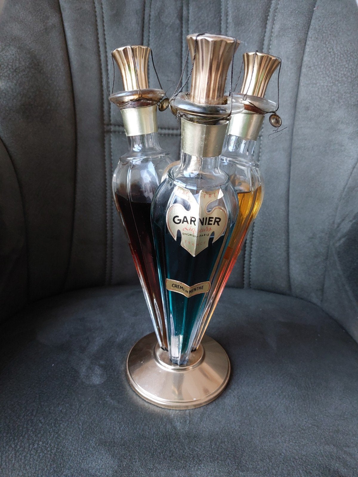 vintage P. Garnier Likeuren drie fles jaren 50/60, Antiek en Kunst, Ophalen of Verzenden