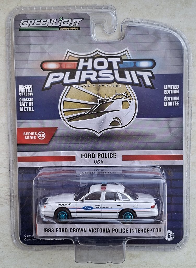 1993 Ford Crown Victoria Police Greenlight 1/64 Chase, Ophalen of Verzenden, Nieuw, Auto