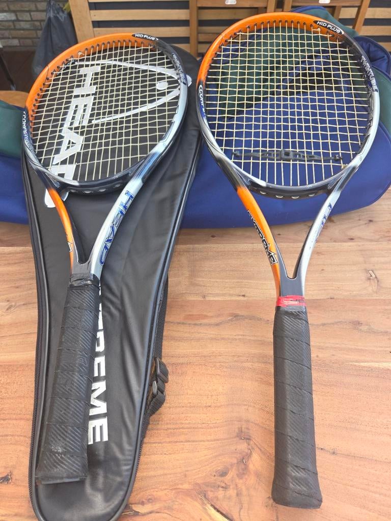 Twee Head tennisrackets extreme competition met hoes, Sport en Fitness, L4, Ophalen of Verzenden, Zo goed als nieuw, Head