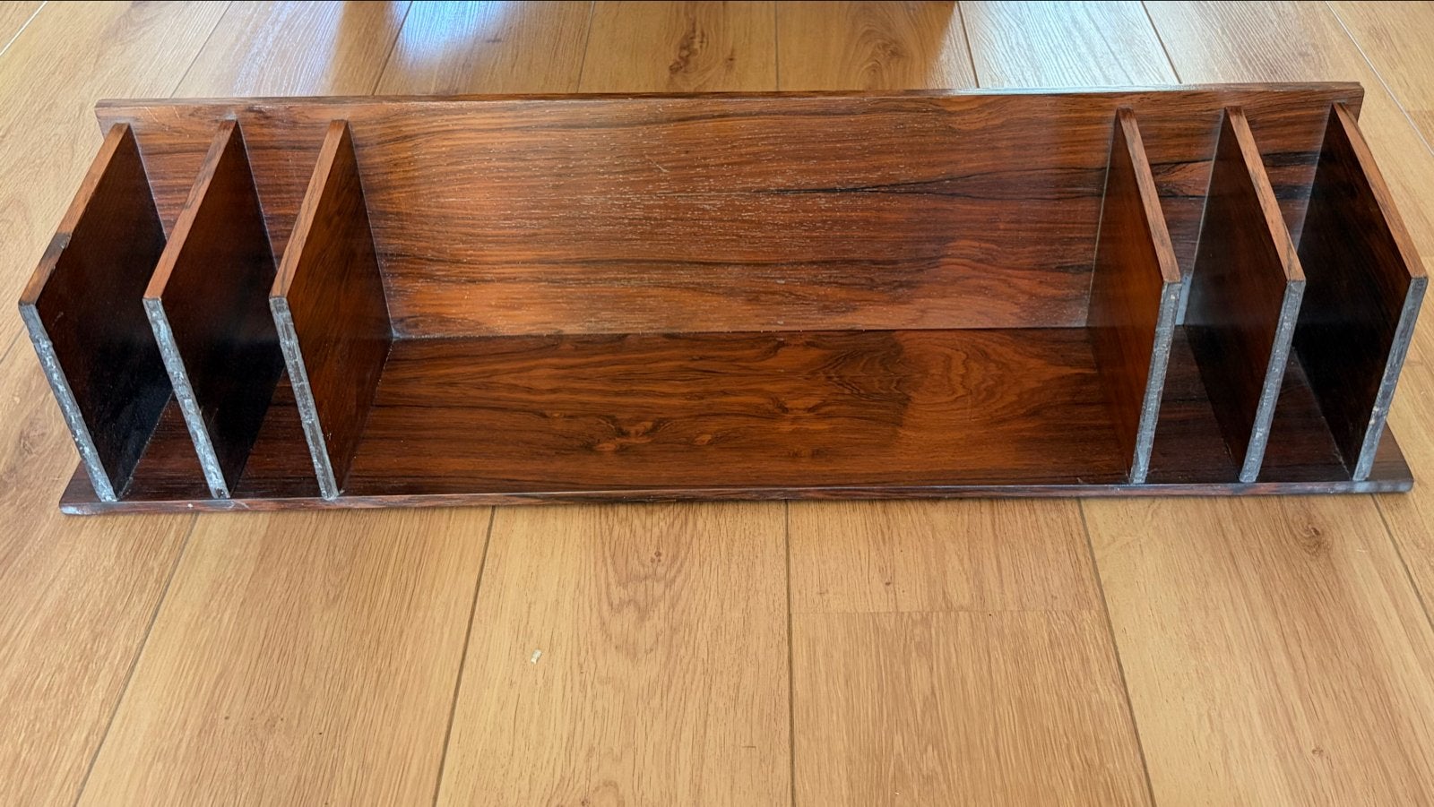 Vintage Houten Bureau Organizer / Boekensteun, Ophalen, Gebruikt