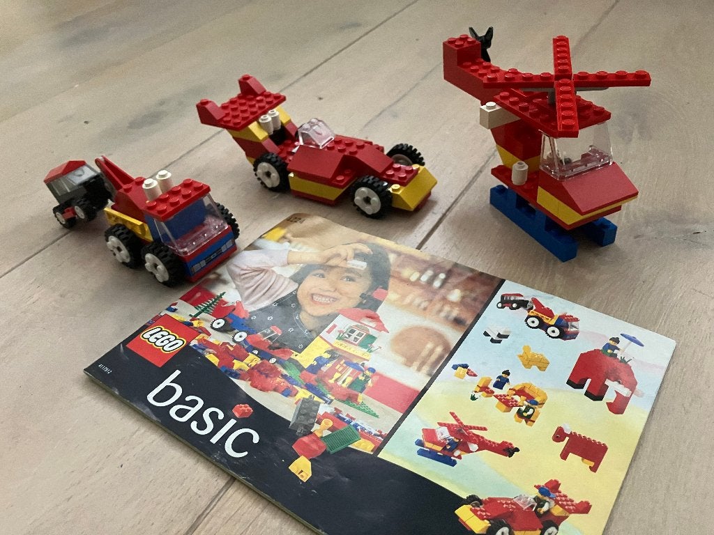 Lego Basic 4224 met instructieboekje en 3 modellen, Gebruikt, Overige thema's, Lego, Ophalen of Verzenden