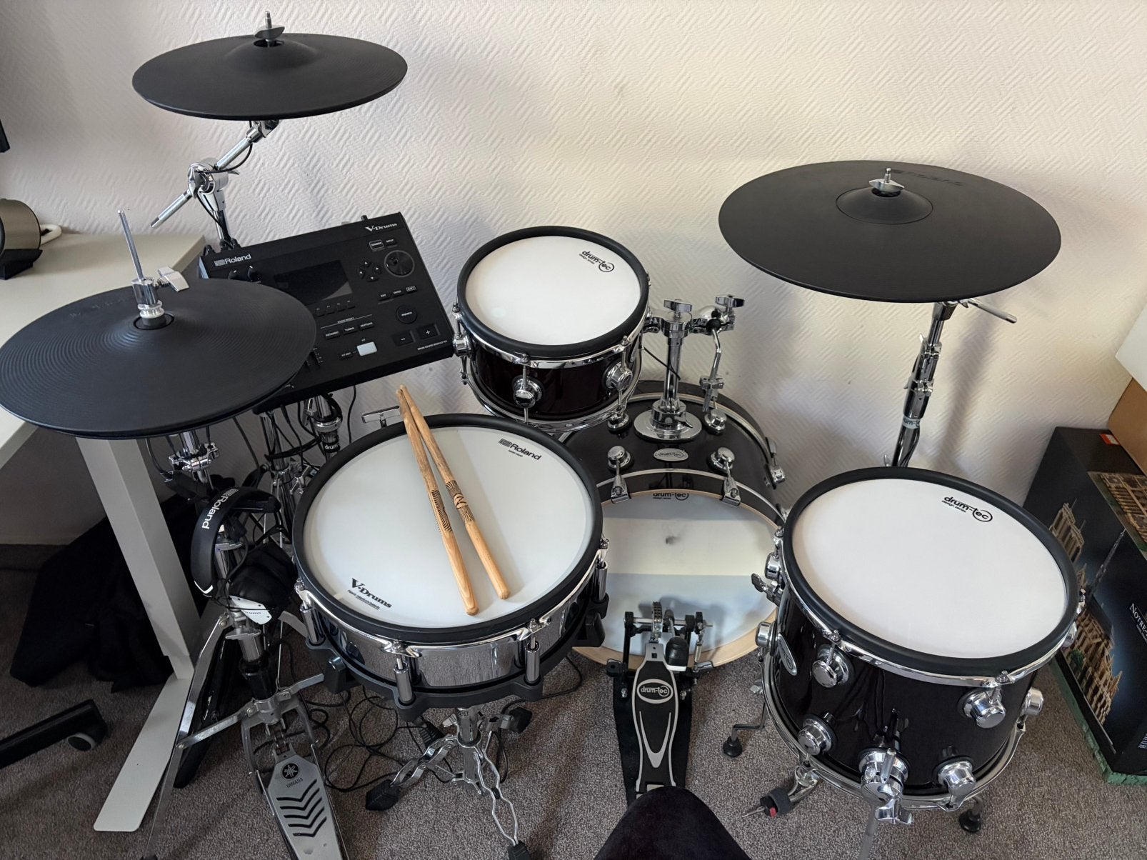 Drum-Tec Jam 3 Roland V51, digital snare, hihat en ride, Ophalen, Zo goed als nieuw, Overige merken, Elektronisch