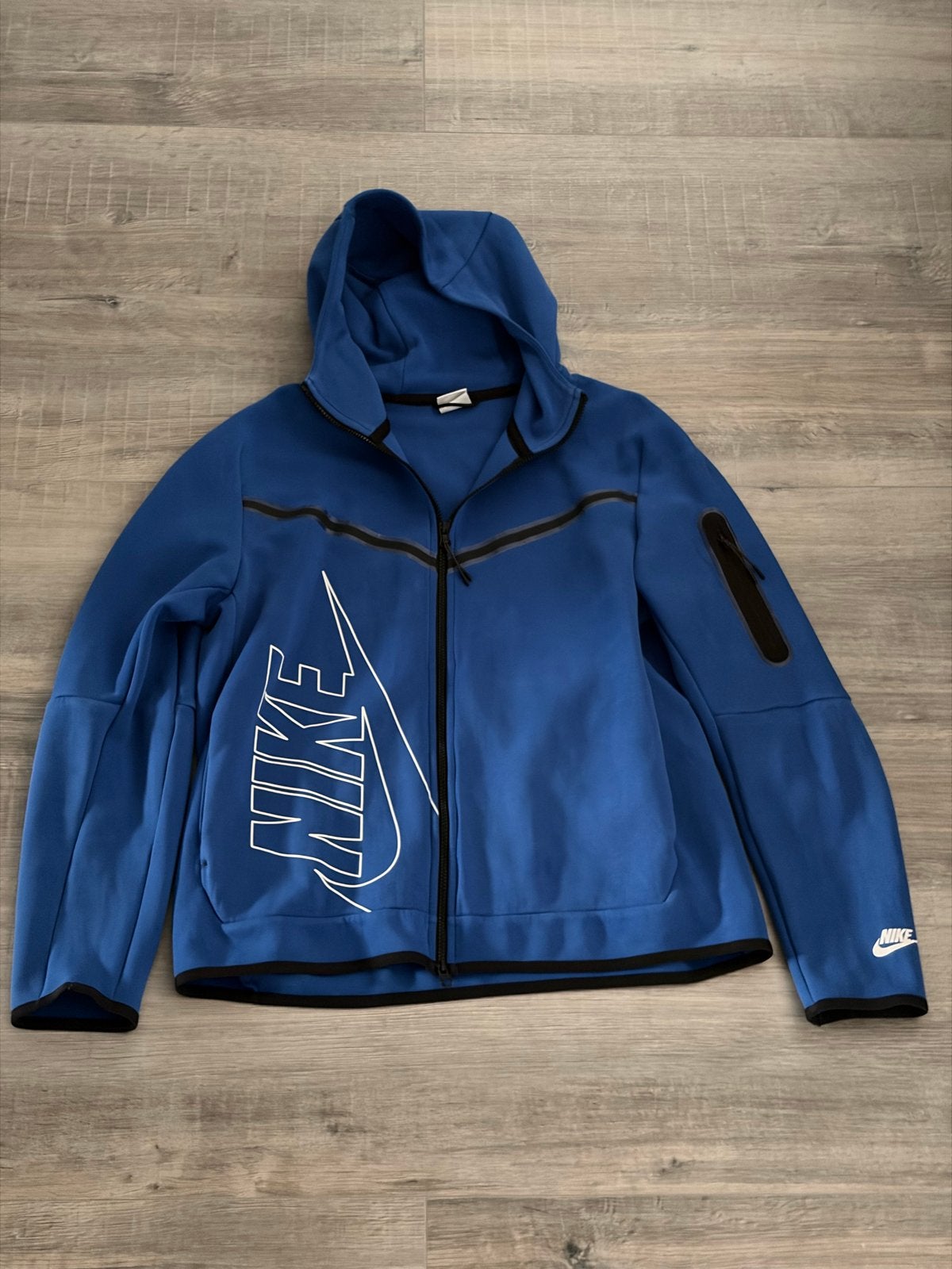 Nike Tech Fleece Hoodie Blauw - Maat L, Ophalen of Verzenden, Zo goed als nieuw