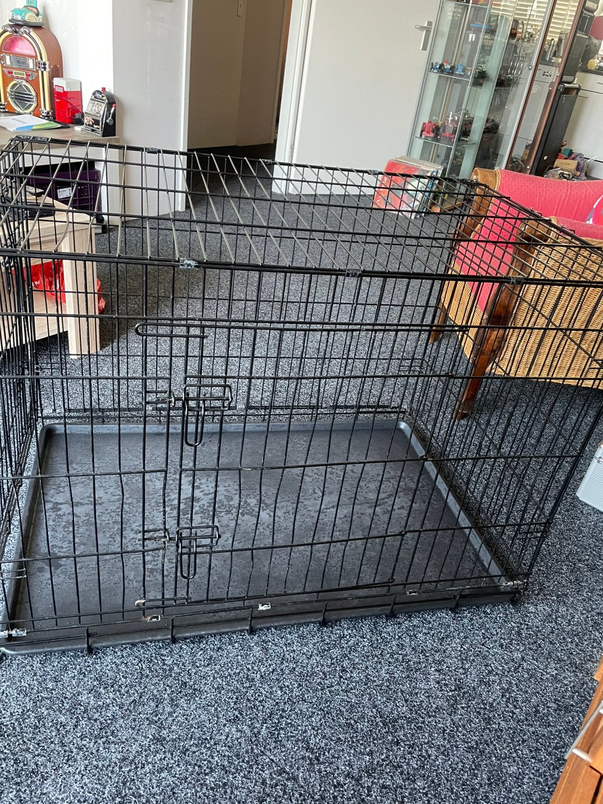 Honden bench zwart, Ophalen, Gebruikt, 75 tot 110 cm, 100 cm of meer