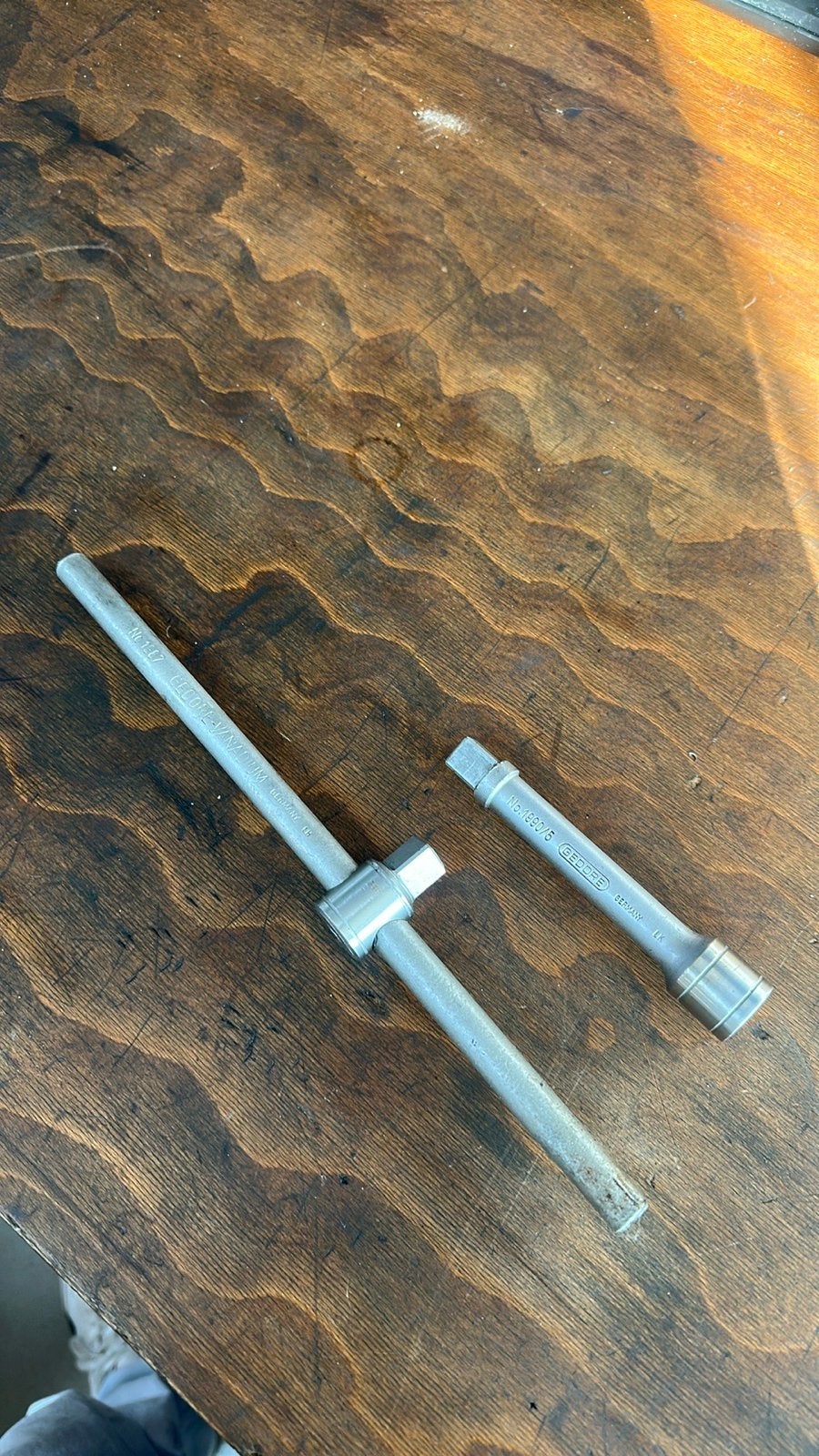 Gedore 1/2" Verlengstuk en T-sleutel, Ophalen, Gebruikt, Sleutel/ratel, Gedore