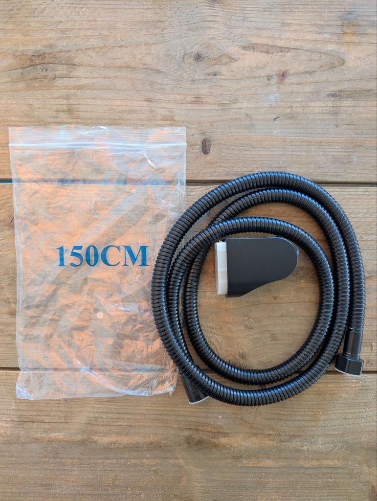Nieuwe zwarte doucheslang 1,5 meter, Ophalen of Verzenden, Nieuw, Douche