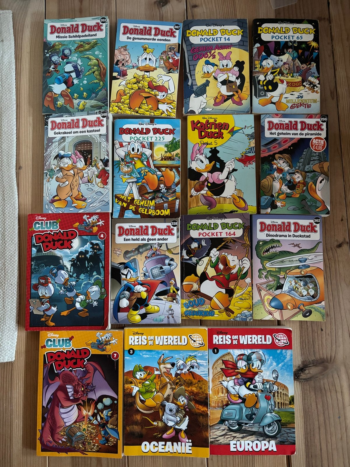 Verzameling Donald Duck pockets, 2x Disney Club, Meerdere stripboeken, Ophalen of Verzenden, Gelezen