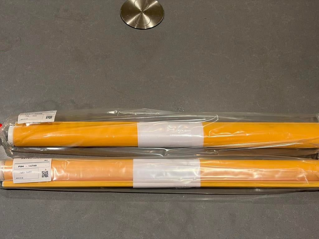 2x Gamma Rolgordijnen Geel - 70x180cm & 70x150cm, Overige kleuren, Nieuw, 150 tot 200 cm, 50 tot 100 cm