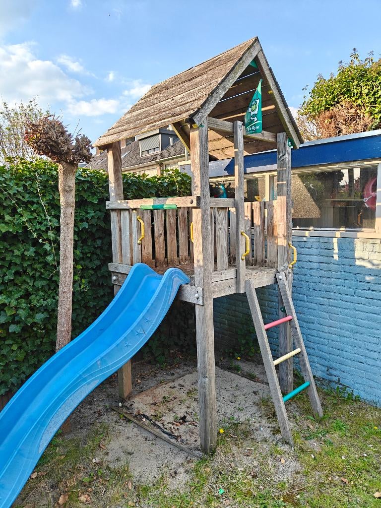 Jungle Gym Speeltoestel Jungle Club – Duurzaam Douglas Hout, Ophalen, Gebruikt, Hout