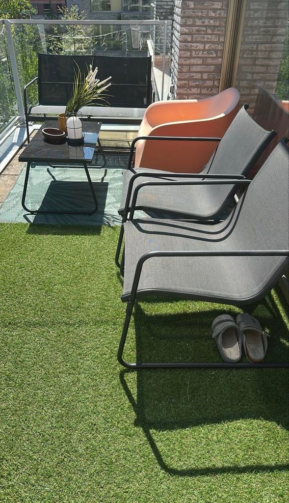 Comfortabele tuinstoelen en bijzettafel, Ophalen, Zo goed als nieuw
