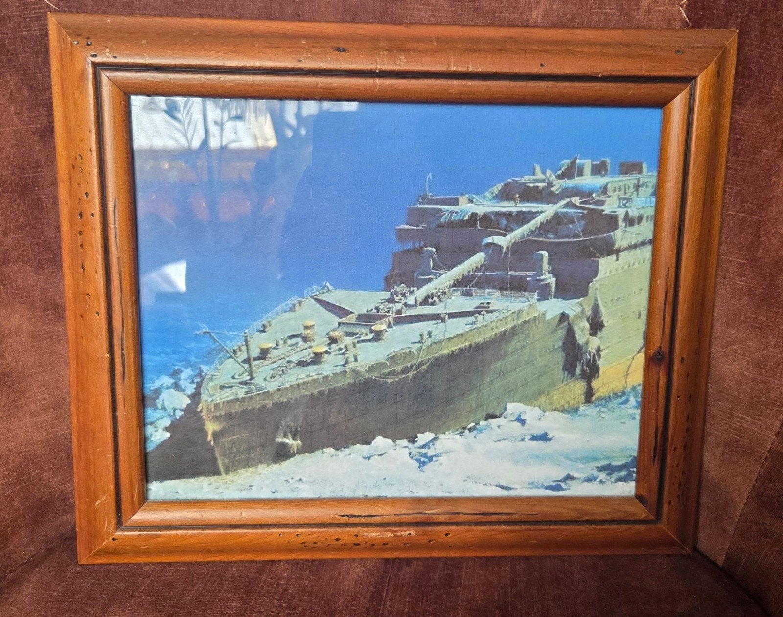 Titanic foto en krantenartikel - Ingelijst, Verzamelen, Ophalen of Verzenden, Zo goed als nieuw, Overige onderwerpen, Prent