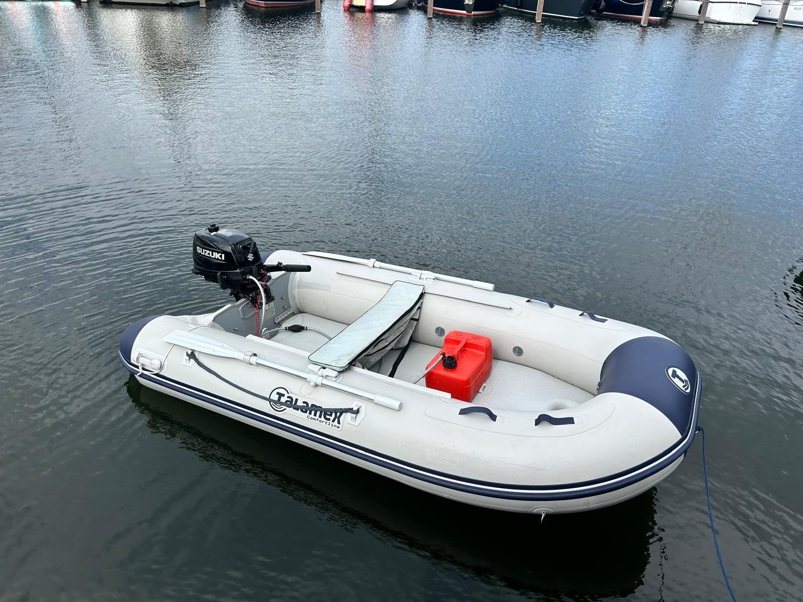 Talamex TL A300 rubberboot met Suzuki buitenboordmotor, Ophalen, Airdeck, Peddels, 6 pk