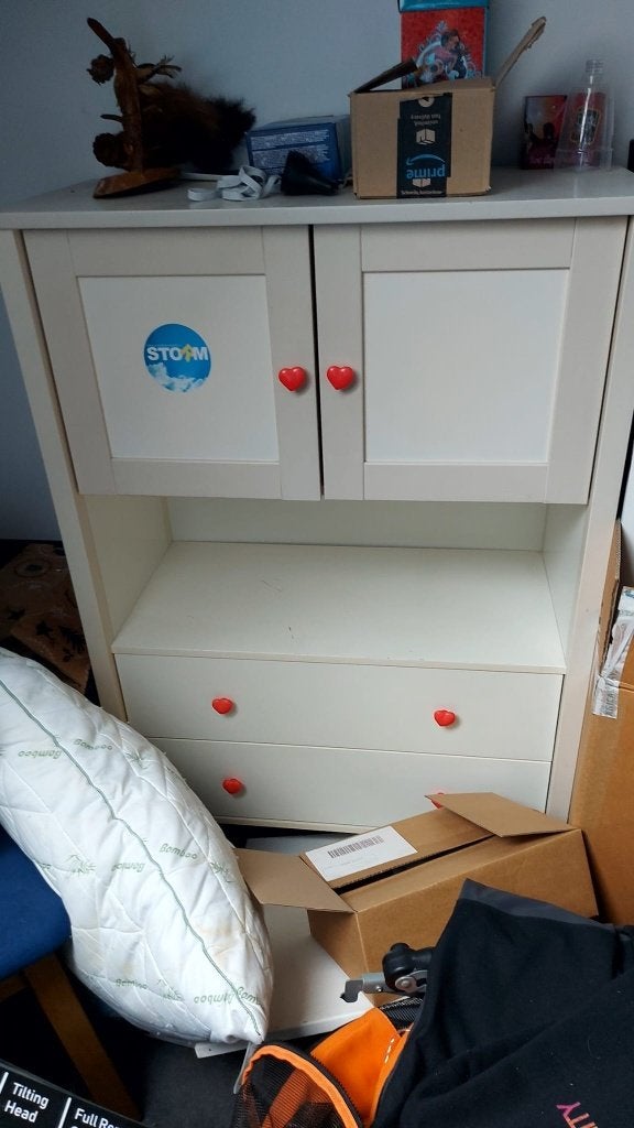 Mooi kleding kast met laden voor een babykamer, Ophalen, Kast, 50 tot 70 cm, 105 cm of meer
