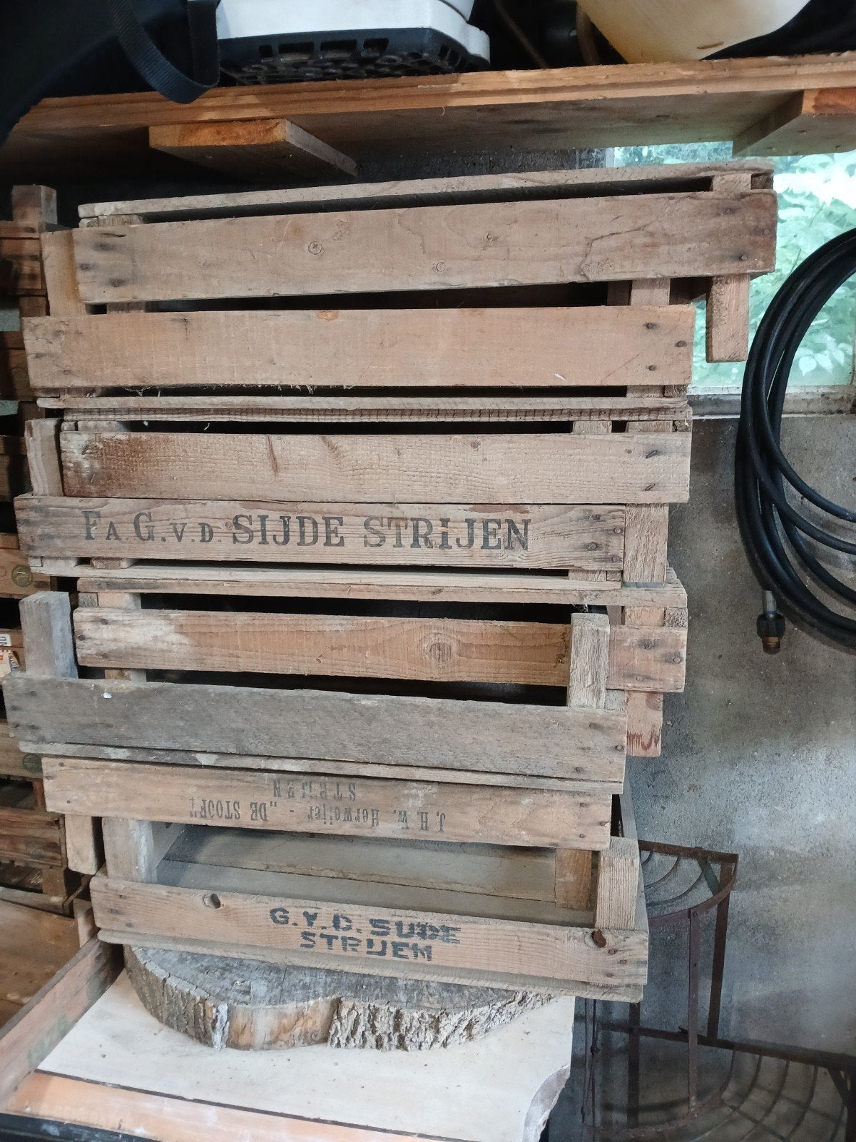 Houten ouderwetse fruit kisten, Huis en Inrichting, Woonaccessoires | Kisten, Ophalen, Gebruikt