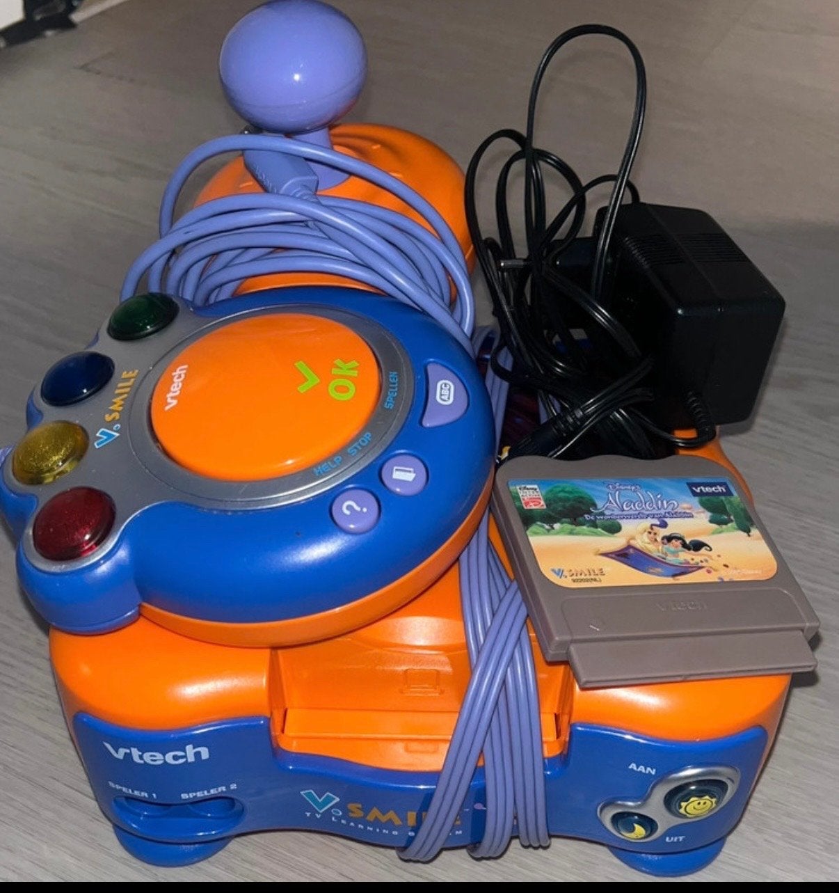 VTech V.Smile TV Learning System met Aladdin game, Ophalen, Overige merken, Gebruikt