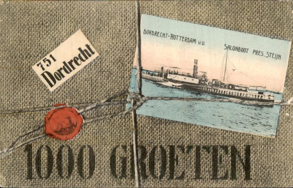Dordrecht - Salonboot - Pres. Steijn, Ophalen of Verzenden, Voor 1920, Gelopen, Zuid-Holland