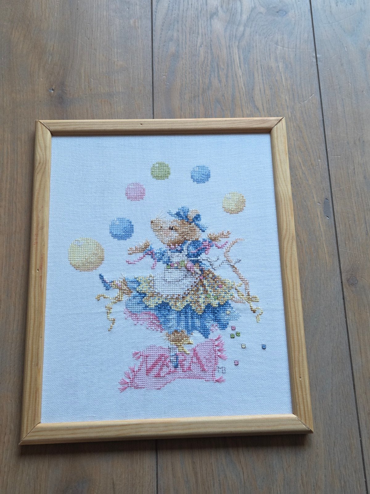 Vera de muis, geborduurd en ingelijst., Ophalen, Minder dan 50 cm, Schilderij