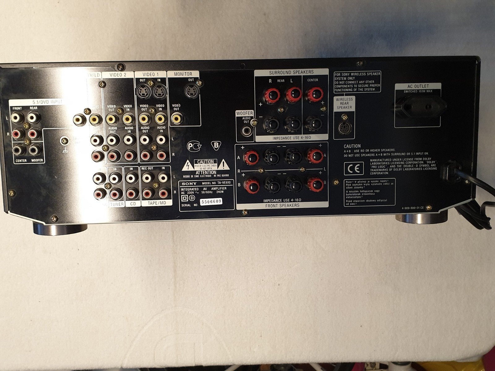Sony integrated AV amplifier TA-VE610, Ophalen of Verzenden, Sony