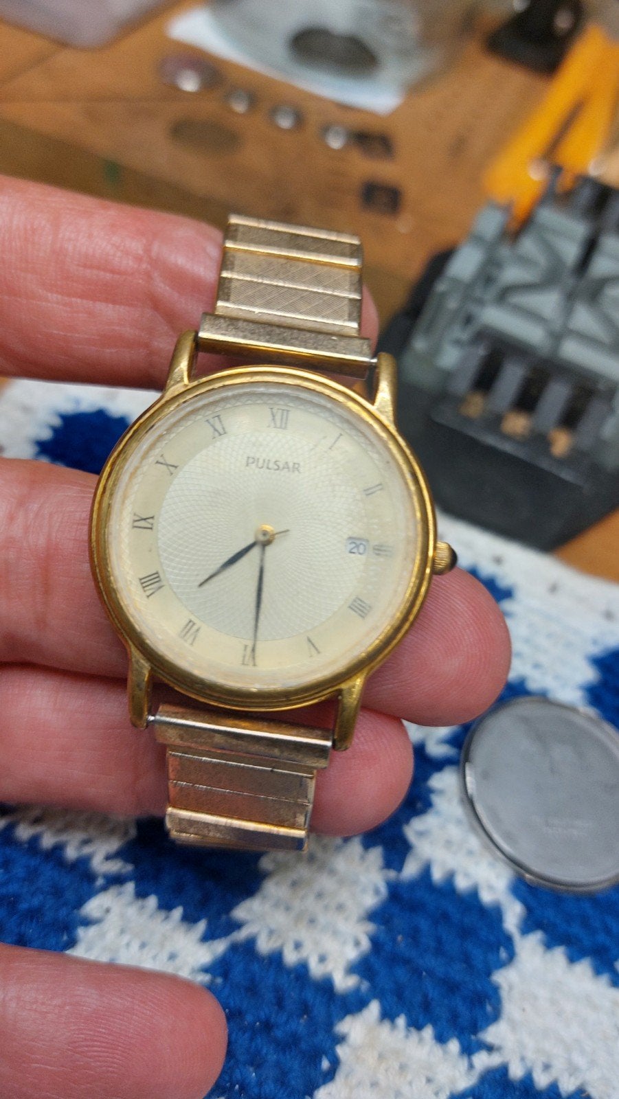 Pulsar V732-0G50., Ophalen of Verzenden, Staal, Seiko, 1960 of later