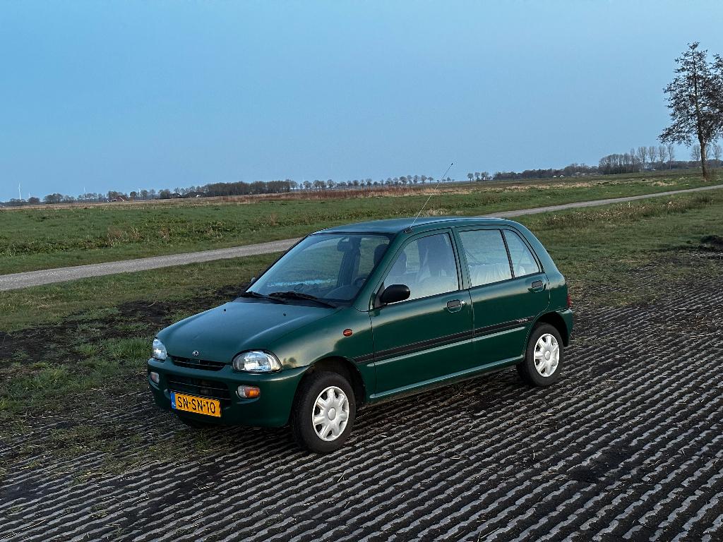 Subaru Vivio 0.7 GLI 1997 Groen, Auto's, Subaru, Voorwielaandrijving, 43 pk, 4 stoelen, Leder en Stof