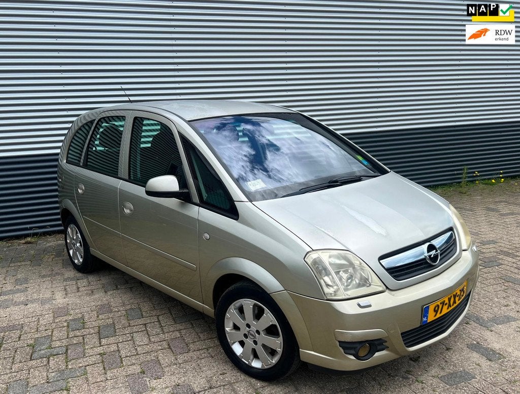 Opel Meriva 1.6-16V Temptation AUTOMAAT/1STE EIGENAAR, Auto's, Opel, Gebruikt, Zwart, 4 cilinders, Beige