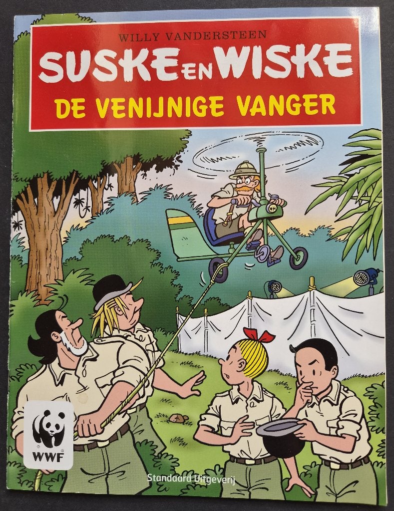 Suske en Wiske - De Venijnige Vanger (WWF stickerboek), Gelezen, Willy Vandersteen, Eén stripboek, Ophalen of Verzenden
