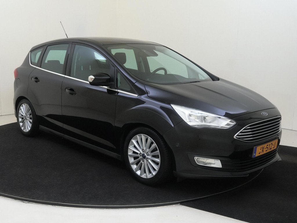 Ford C-Max 1.0 Titanium | Parkeersensoren | Navigatie | Elec, Auto's, Gebruikt, Euro 6, Zwart, Origineel Nederlands
