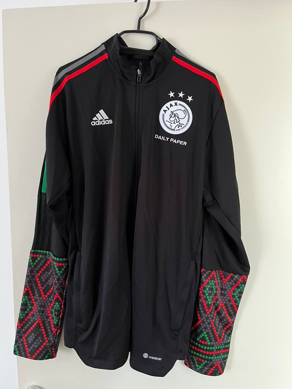 Ajax Daily Paper Adidas trainingsshirt warm up sweater vest, Maat 52/54 (L), Verzenden, Zo goed als nieuw, Voetbal