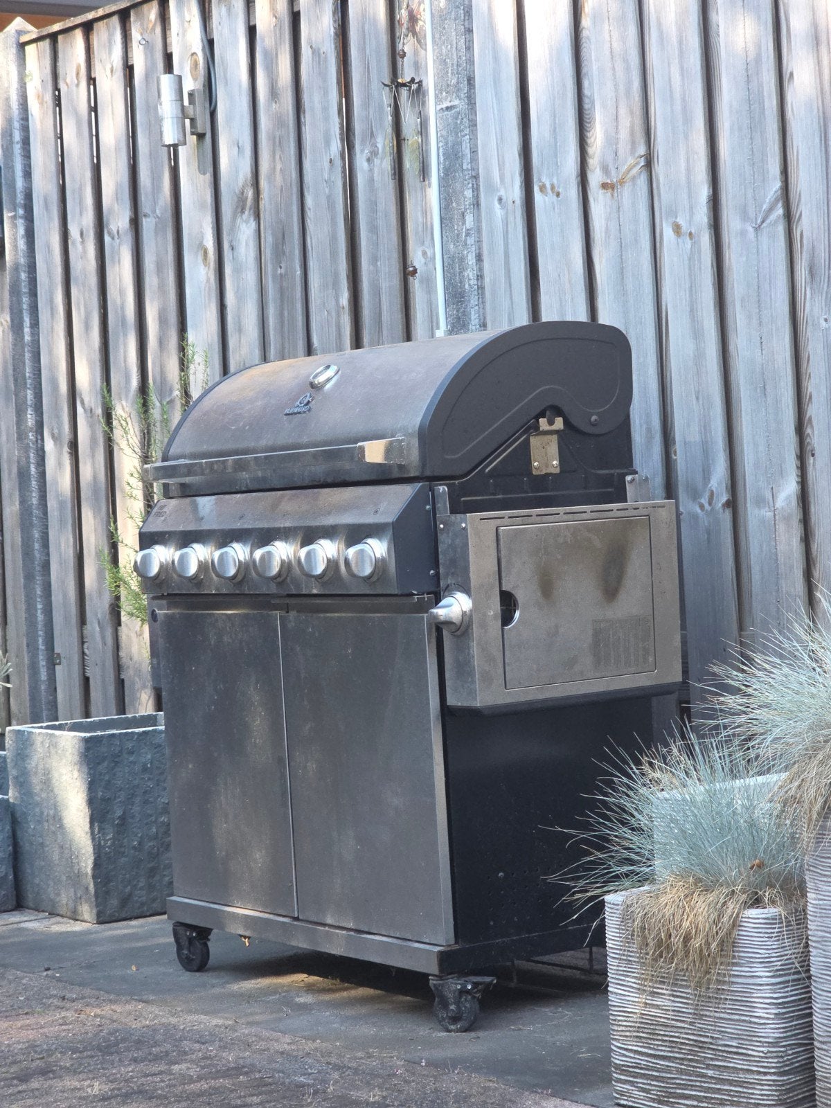 Robuuste Gasbarbecue met 5 Branders en Zijbrander, Ophalen, Gebruikt, Onbekend