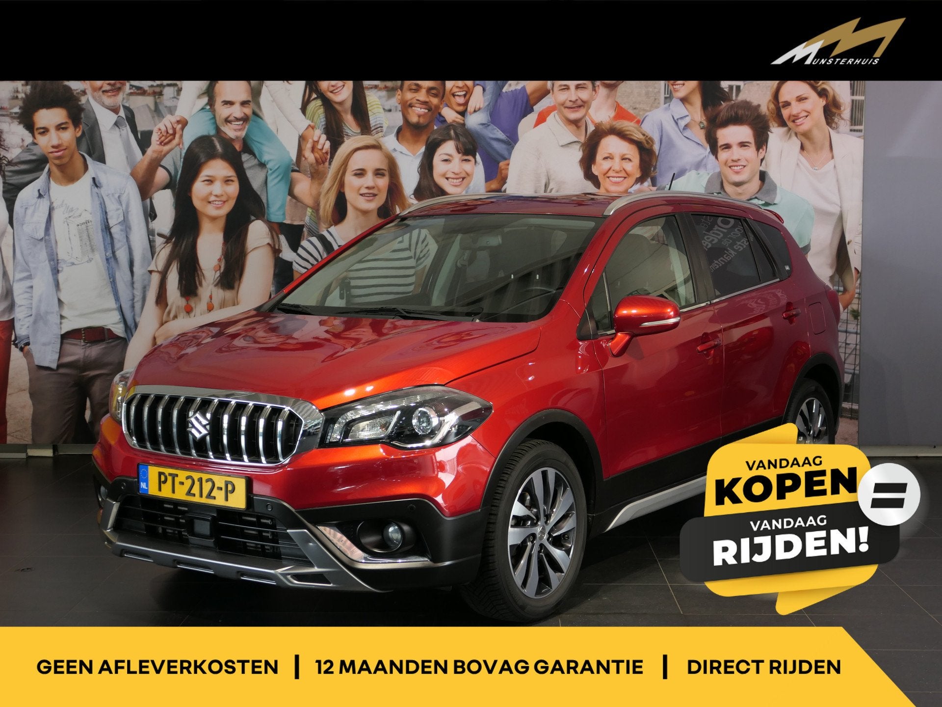 Suzuki S-Cross 1.4 Boosterjet High Executive - Elektr. Panor, Auto's, Dealer onderhouden, Gebruikt, 400 kg, Handgeschakeld