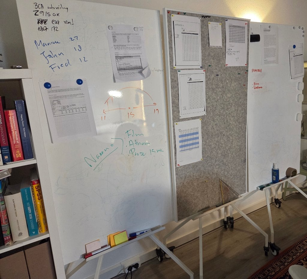 3 x IKEA mobiele whiteboard / prikbord combi, Ophalen, Mobiel, Whiteboard