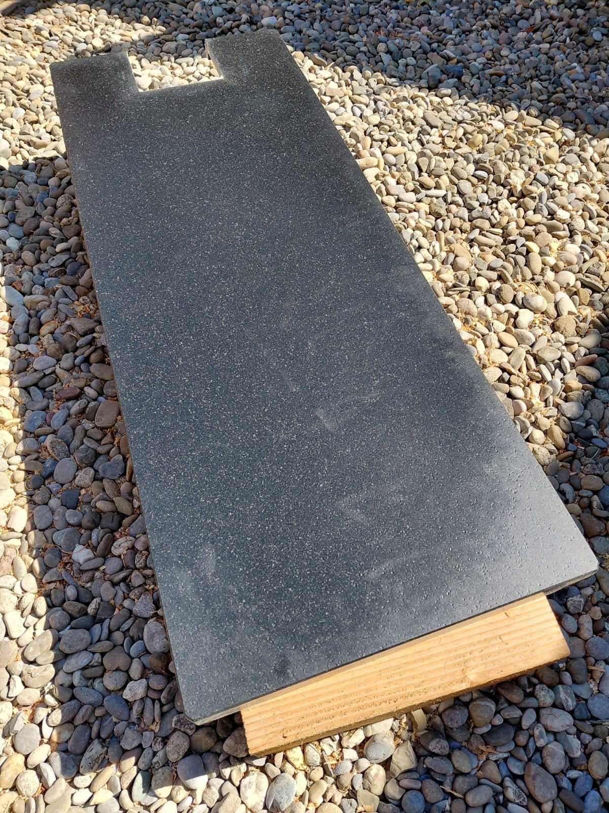 Composiet blad antraciet getrommeld 130x50x4 cm, Ophalen of Verzenden, Gebruikt, Zwart, Composieten
