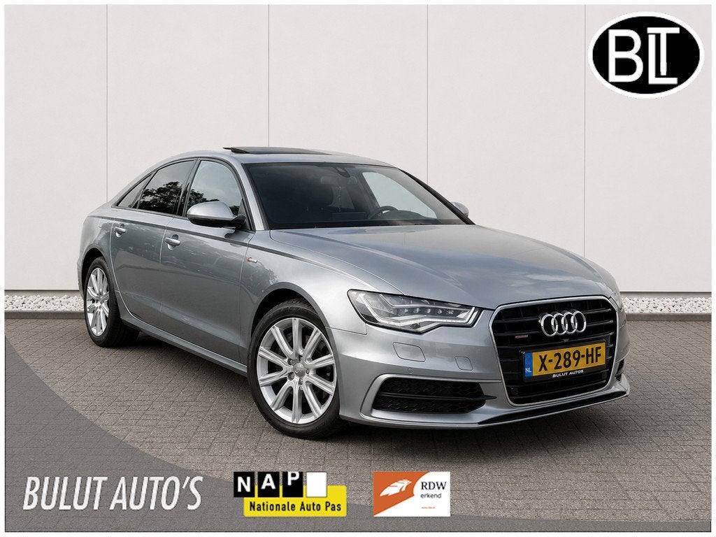 Audi A6 Limousine 3.0 TFSI Quattro S-line LEDER* OPEN DAK !, Auto's, Audi, Automaat, Gebruikt, Leder, Vierwielaandrijving