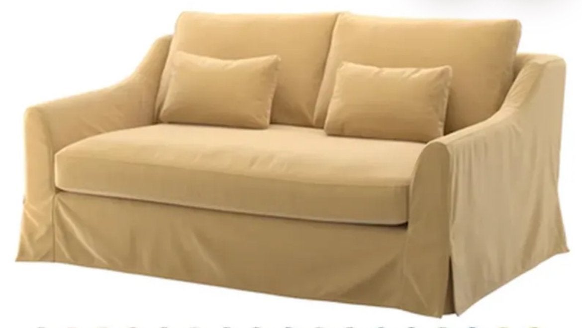 IKEA Farlov slaapbank hoes - Gebruikt, goede staat, Beige, Tweepersoons, Zo goed als nieuw, 140 cm