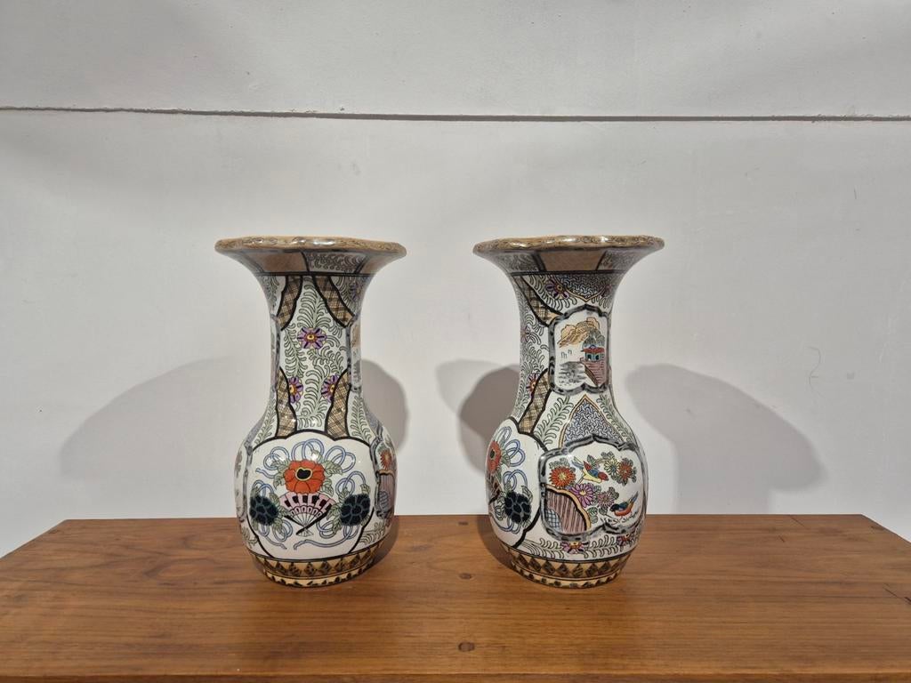 2 petrus regout vazen sphinx., Ophalen of Verzenden