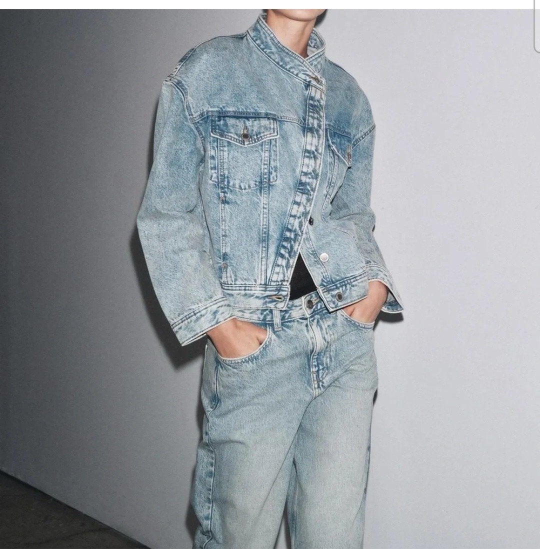 Nieuwe Zara spijkerjas, maat S, Blauw, Zara, Nieuw, Ophalen of Verzenden