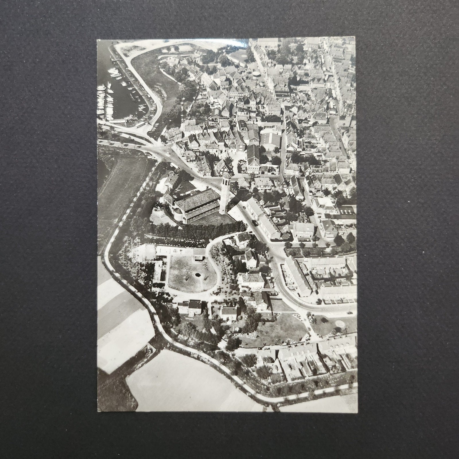 Zeldzame luchtfoto/ kaart van Heusden door Veerman, Verzamelen, Gebruikt, Verzenden, Foto, 1940 tot 1960