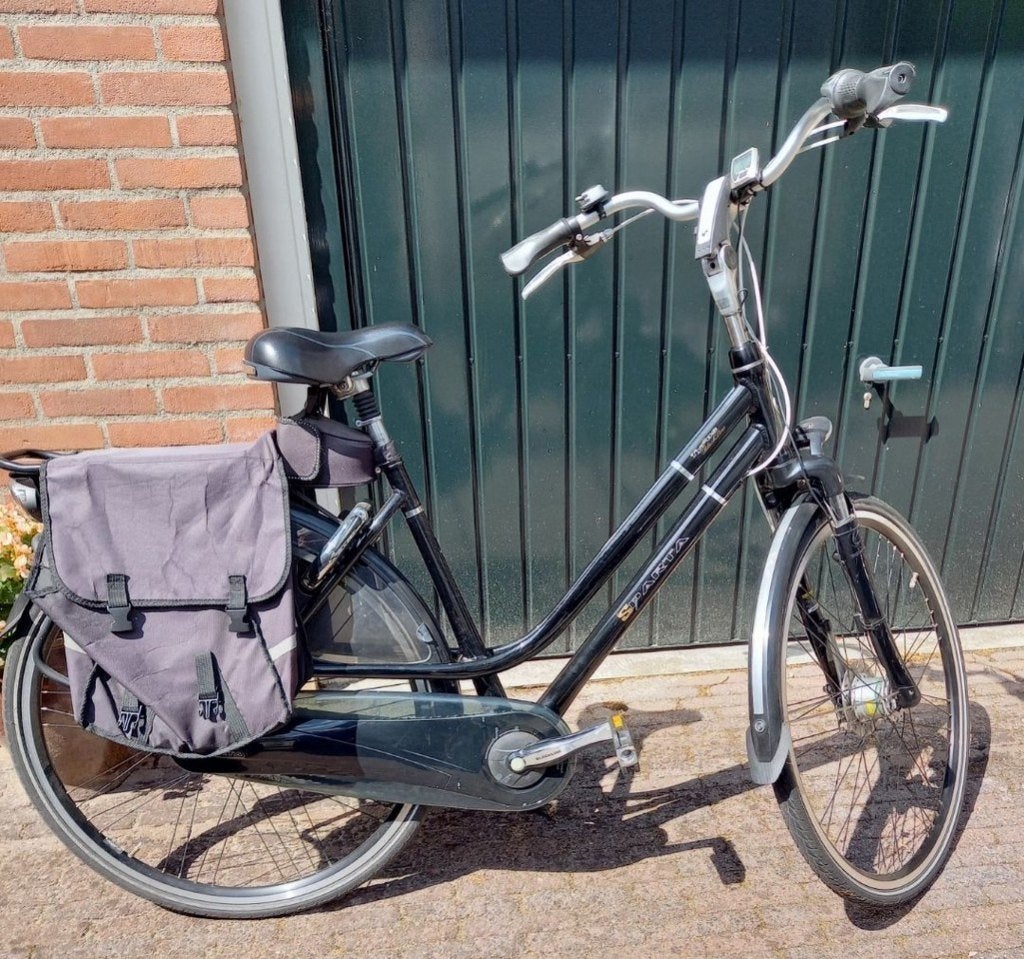 Sparta Tyros Black Line Heren (Dames)fiets - 50cm - zwart, Zo goed als nieuw, 50 tot 53 cm, Trommelrem, Ophalen