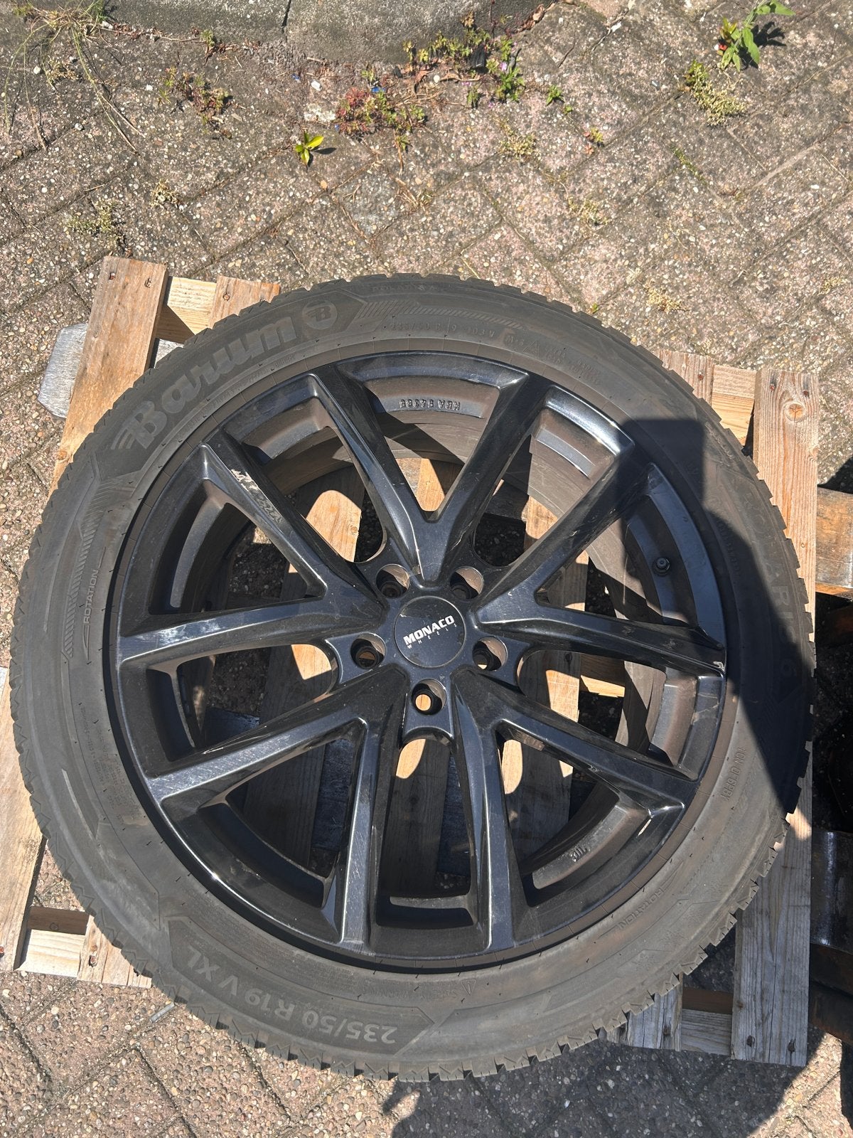 Monaco Wheels Velgen 20 inch +winterbanden - 235/50 R19 V XL, Gebruikt, Banden en Velgen, 235 mm, Personenwagen