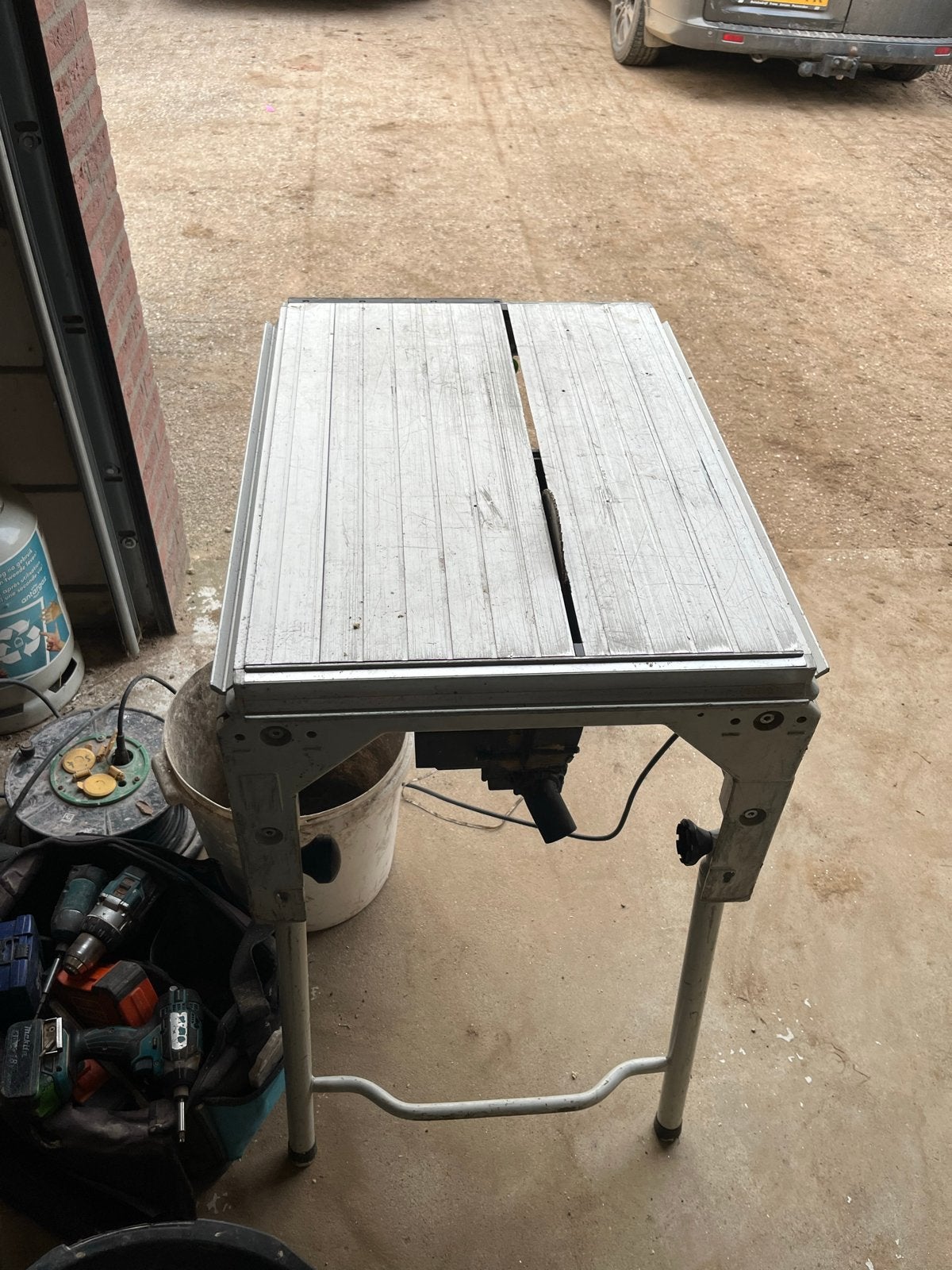 Festool CS 70 E Zaagtafel met Zaagblad - Werkend, Gebruikt, Cirkelzaag, 70 mm of meer, Ophalen of Verzenden