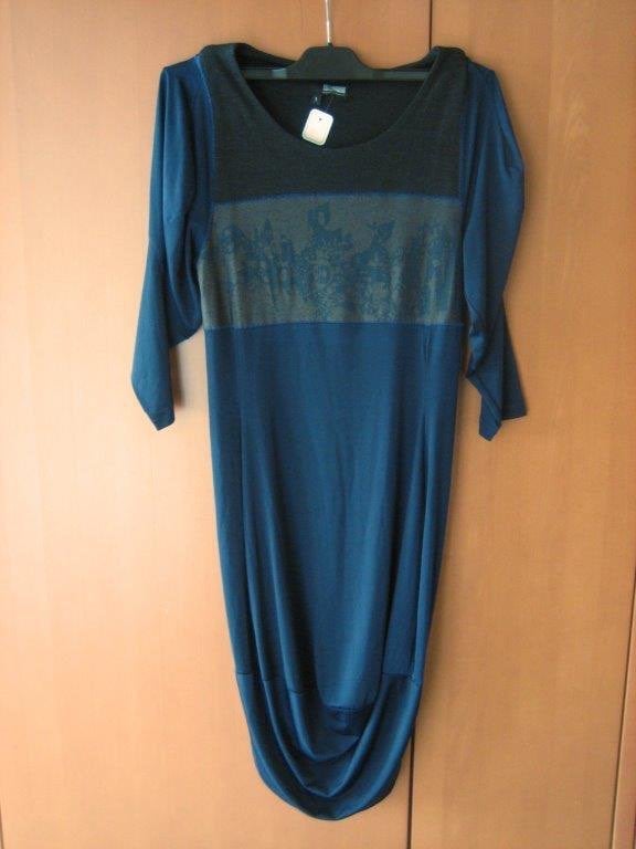 Zeer aparte donkerblauwe jurk SEGNORA 2026 34-36 snazzeys, Kleding | Dames, Blauw, Nieuw, Ophalen of Verzenden, Maat 34 (XS) of kleiner