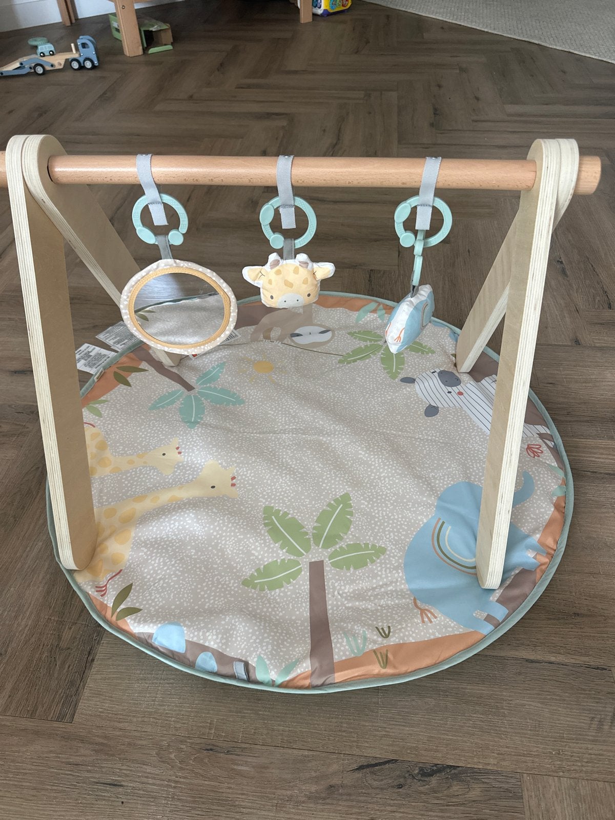 Speelkleed met babygym en speeltjes - Safari thema, Ophalen, Zo goed als nieuw, Speelkleed