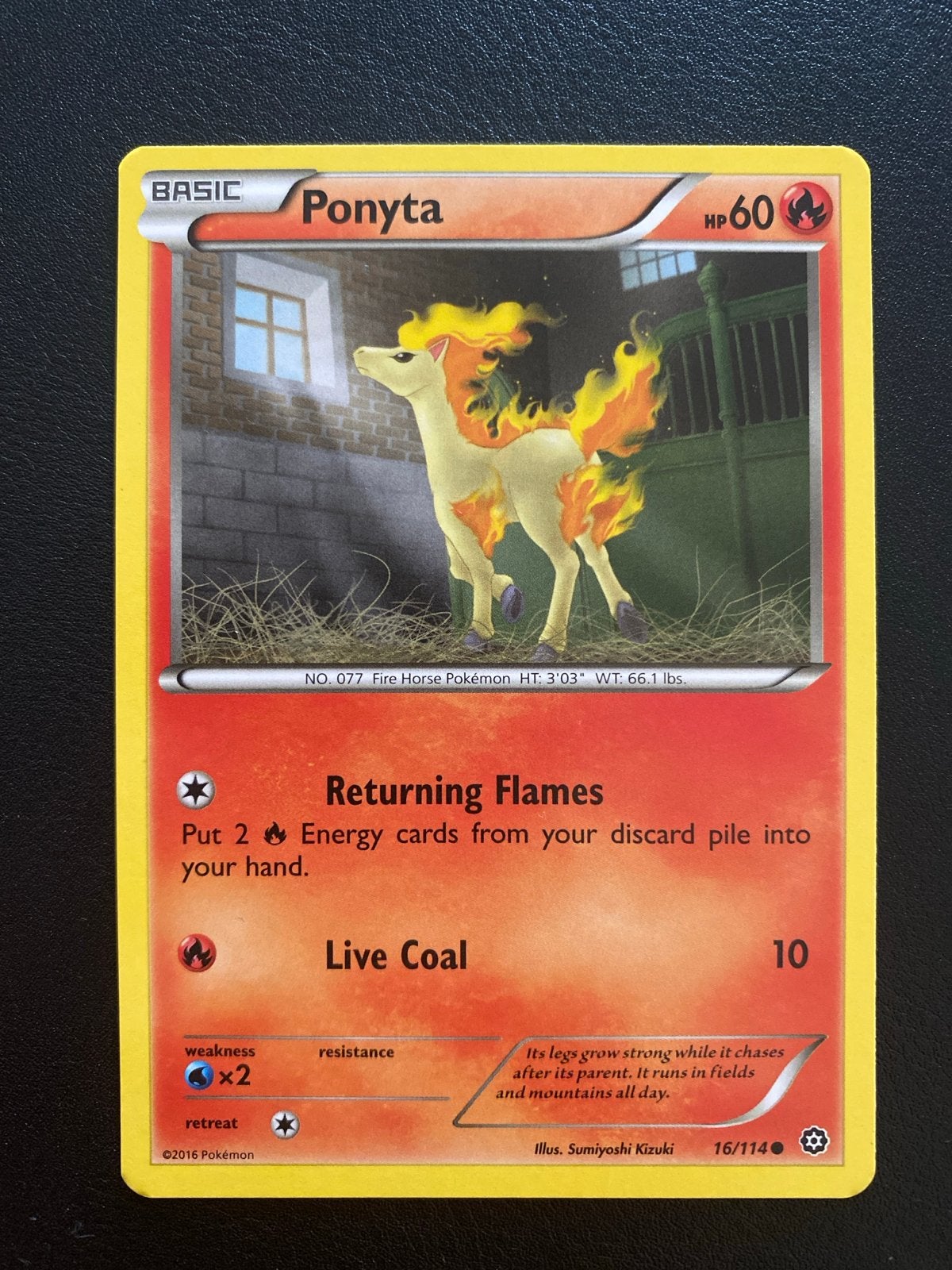 Ponyta 16/114 XY Steam Siege (2016) Packfresh Mint, Ophalen of Verzenden, Zo goed als nieuw, Losse kaart