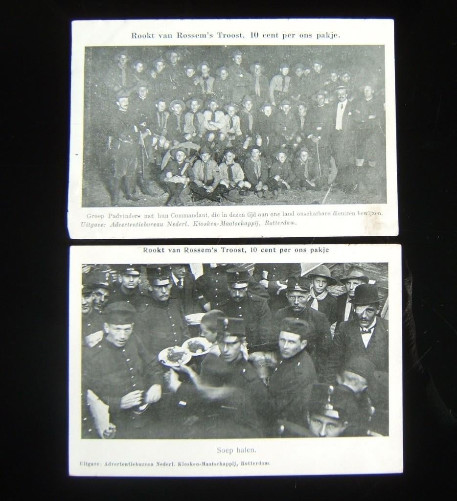 2 scouting padvinders ansichtkaarten 1916 Rotterdam, Verzamelen, Scouting, Verzenden, Gebruikt, Overige typen
