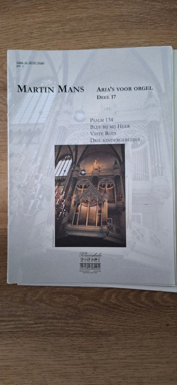 Martin Mans - Aria's voor Orgel Deel 17 (bladmuziek), Ophalen of Verzenden