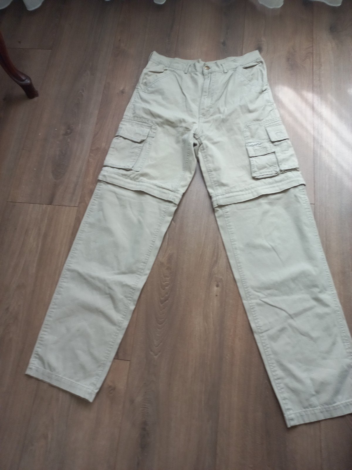 Mooie afritsbare zomerbroek, Beige, Ophalen of Verzenden, Zo goed als nieuw, Maat 48/50 (M)