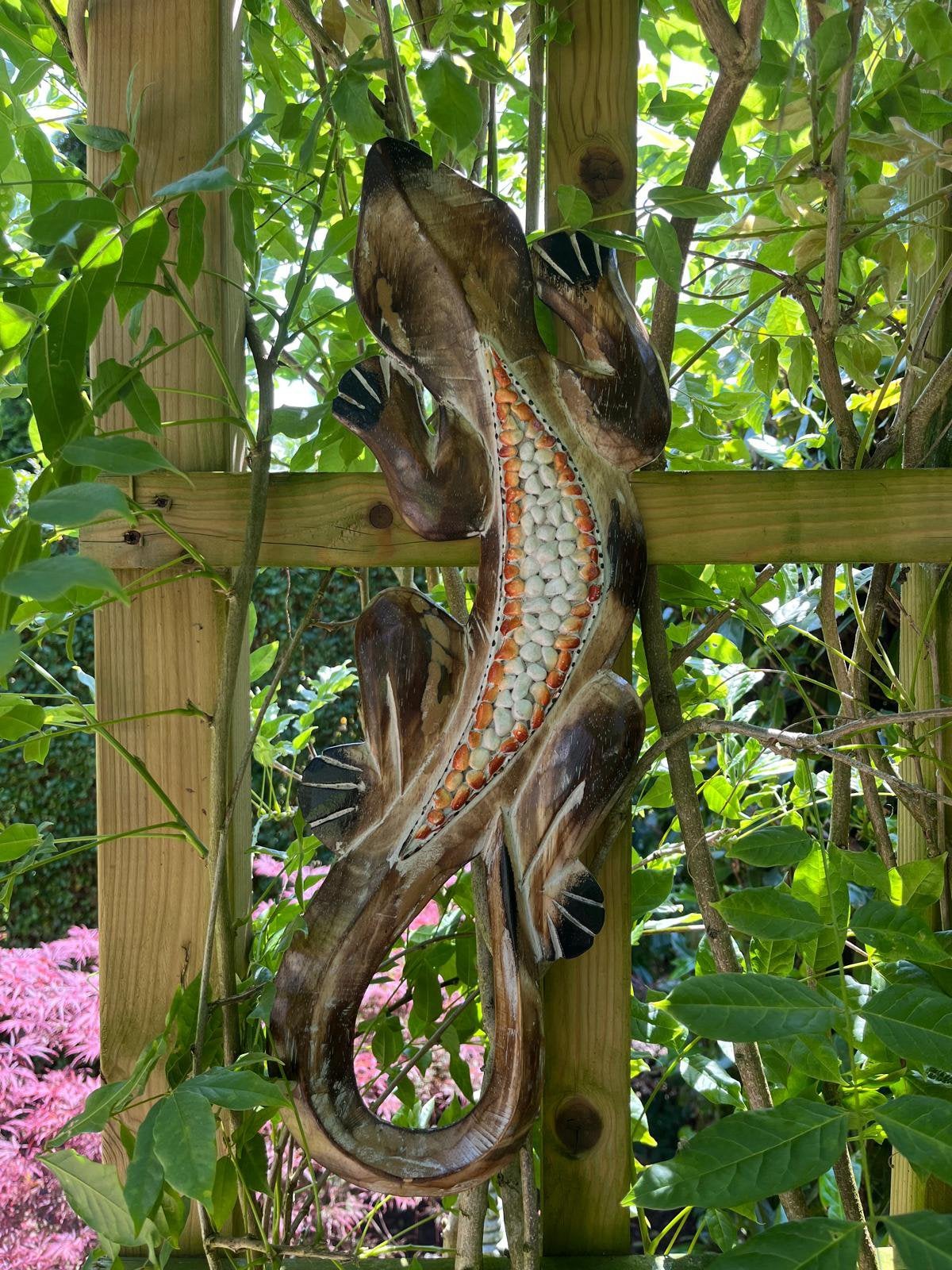 Nieuw houten gekko/salamander, Ophalen of Verzenden, Nieuw